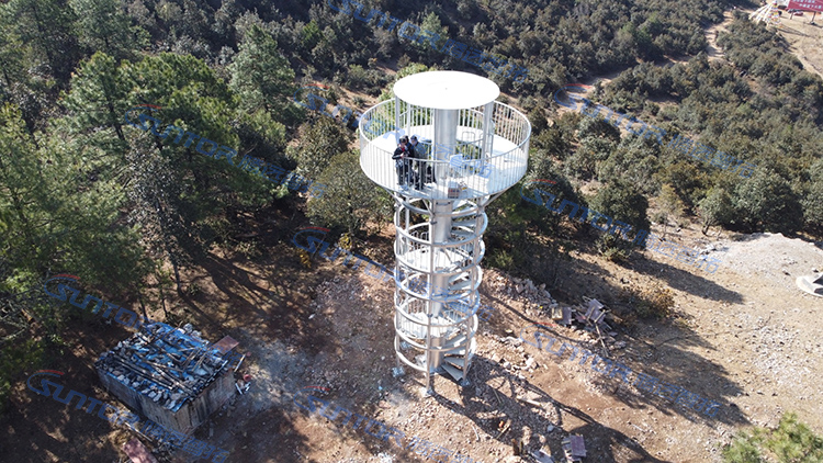 四川某处森林无线传输布控点