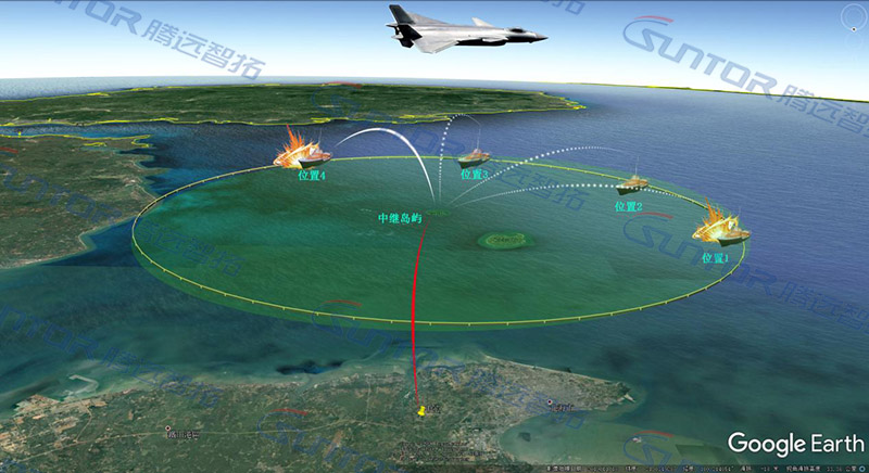 海上无人靶船演练自组网通信控制系统